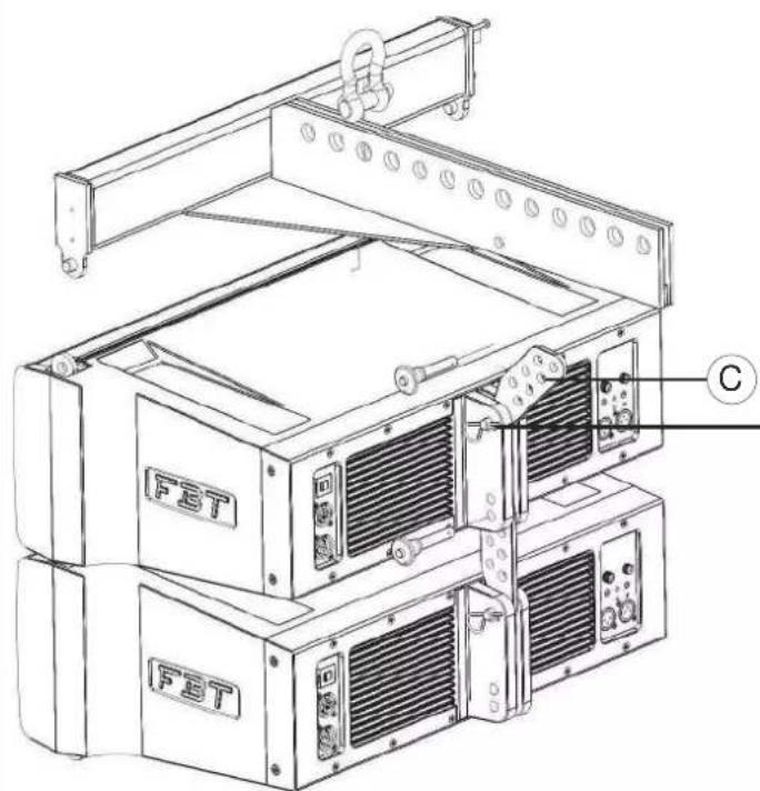 FBT Mitus 112 - AGGANCIO DI 2 SATELLITI CON BARRA DI SOSPENSIONE ATTACHMENT OF 2 SATELLITES WITH FLYBAR - 3