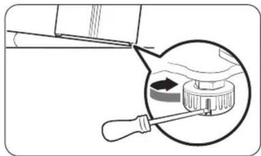 SAMSUNG RS6GCG882EB1 - Pour ajuster la hauteur côté congélateur : - 1
