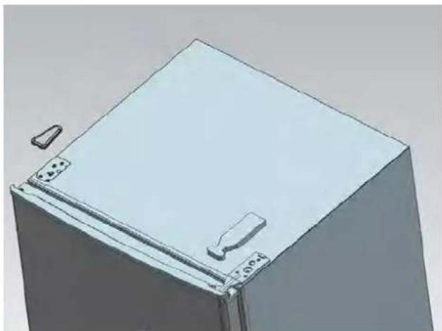 Glem Gas GRF2103SI - REVERSING THE DOOR SWING (OPTIONAL) - 2