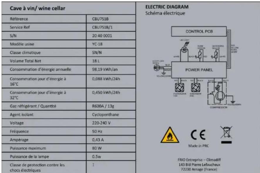 CLIMADIFF CC12F - TECHNICAL DATA - 1