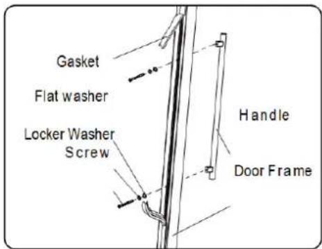Gasket Flat washer Locker Washer Screw Handle Door Frame