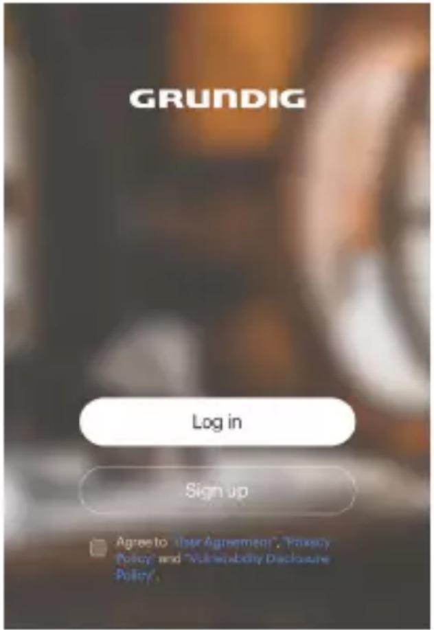 GRUNDIG Portable 360 - Log in and Sign up setup - 1