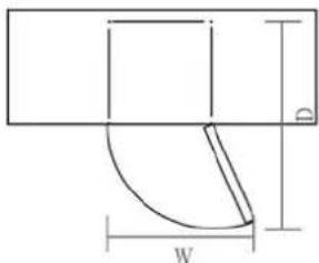 Glem Gas GRF2103WH - DOOR SPACE REQUIREMENTS - 1