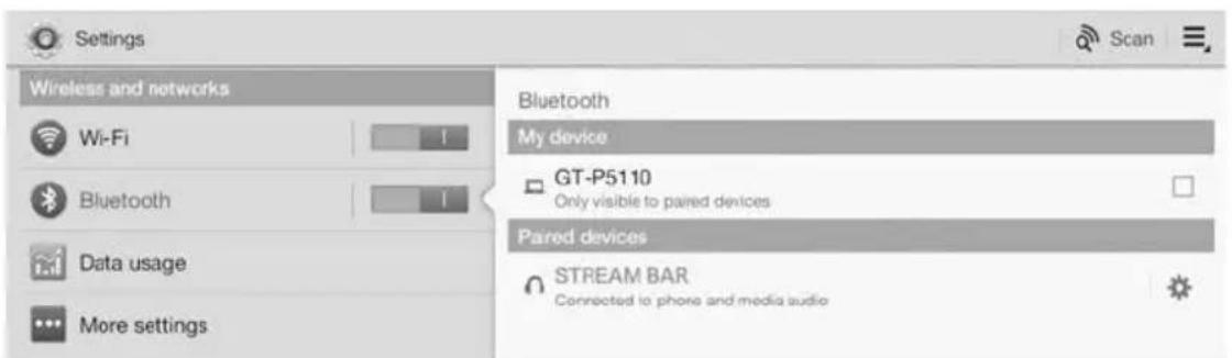 CABASSE Stream BAR - BLUETOOTH CONNECTION TO AN ANDROID TABLET - 3