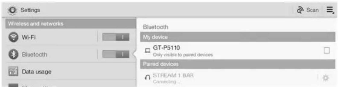 CABASSE Stream BAR - BLUETOOTH CONNECTION TO AN ANDROID TABLET - 2