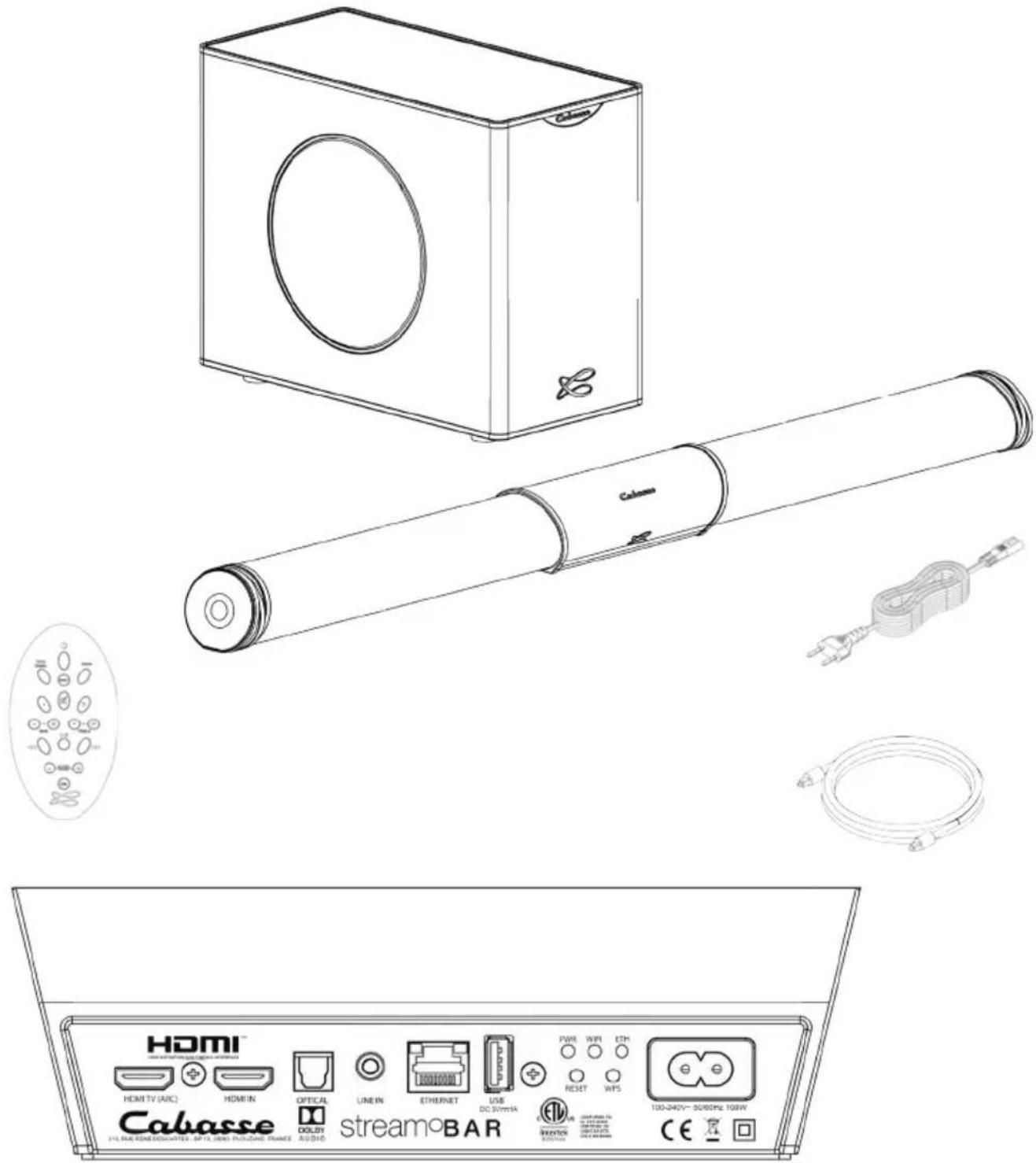 CABASSE Stream BAR - SETTING UP THE COMPONENTS OF YOUR SYSTEM - 1