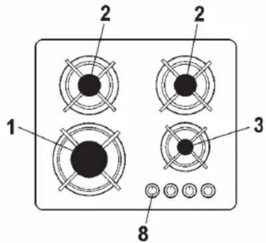 Glem Gas GV635HBK - DESCRIPTION HOBS - 1