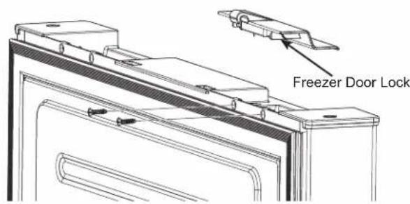 GE Profile PBV10R5VSS - Reinstalling Freezer Door and Middle Hinge (Cont.) - 3