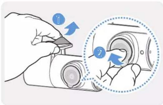 ALPINE DVR-F790 - Securing the rear camera - 2