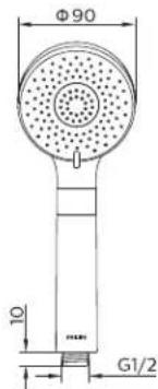 PHILIPS ASH1512 - 产品尺寸 - 2