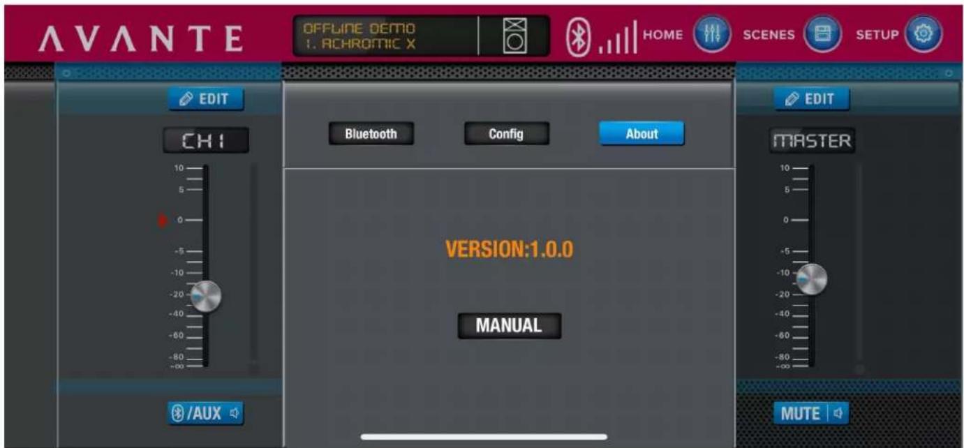 Avante Achromic A10X - CONTRÔLE DE L'APPLICATION - 1