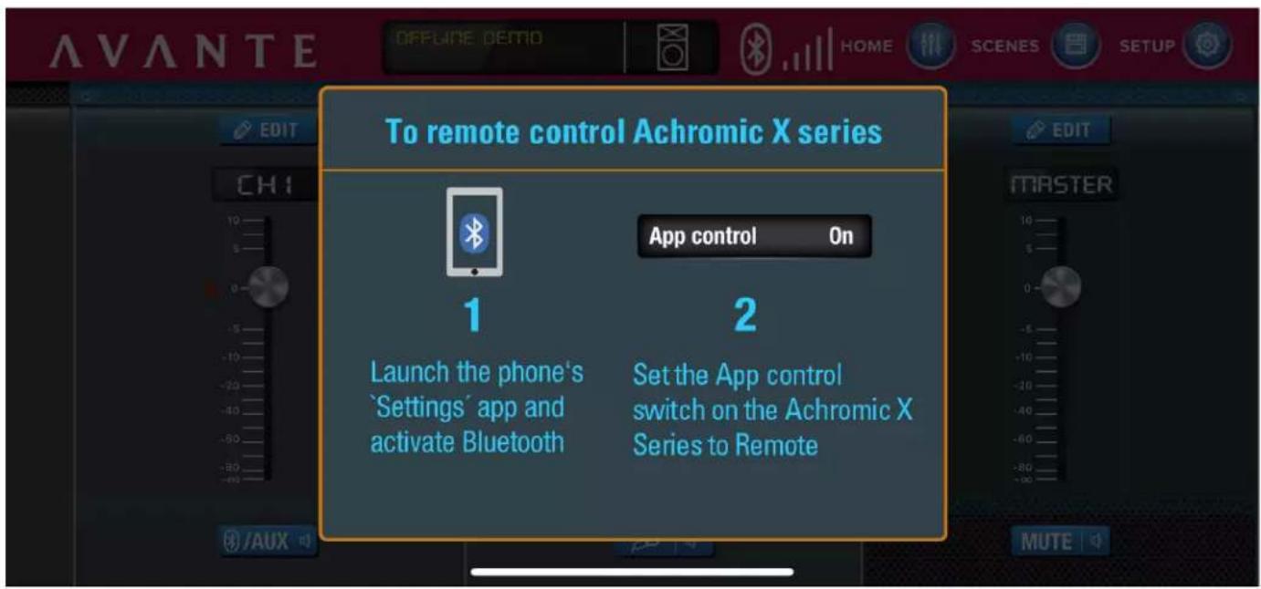 Avante Achromic A10X - CONTRÔLE DE L'APPLICATION - 1