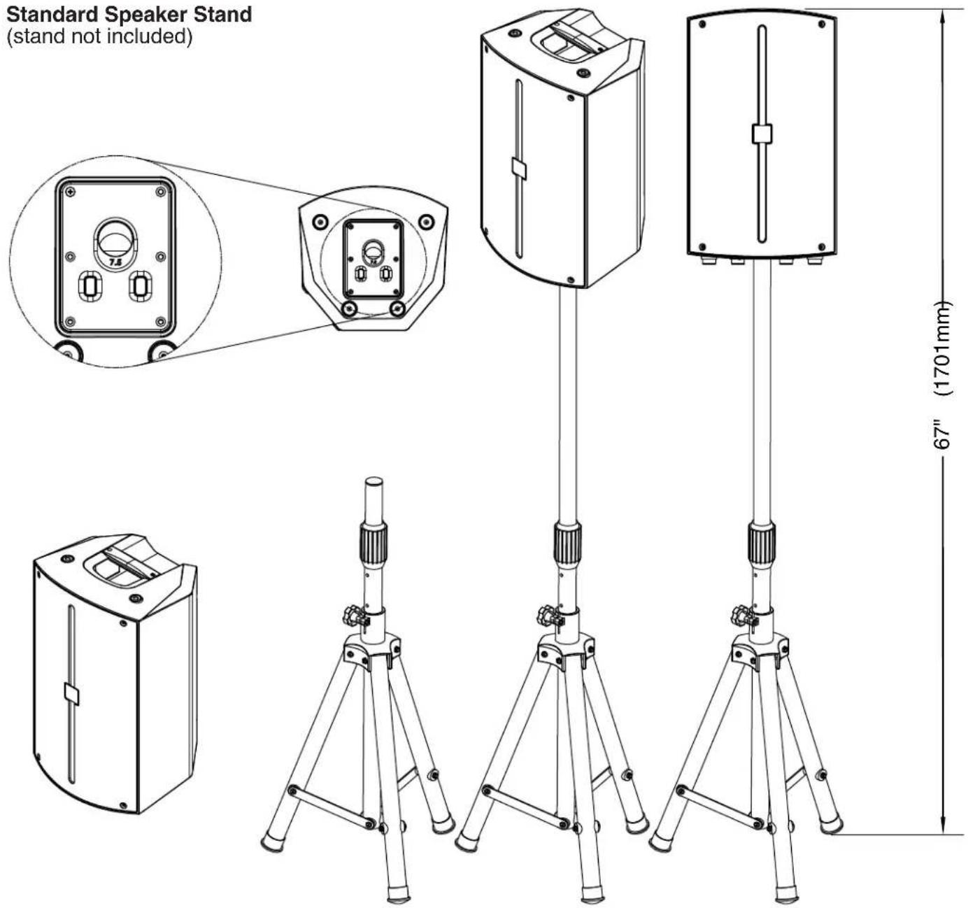 Avante Achromic A10X - STANDARD SPEAKER STAND - 1