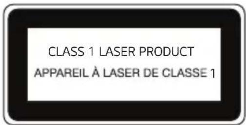 LG BU53RG - Étiquette de la classe de laser du produit - 1
