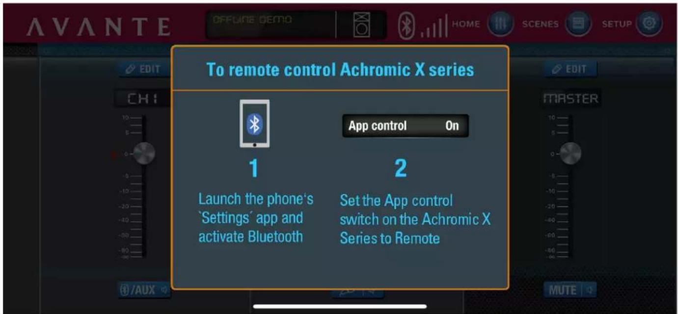 Avante Achromic A15X - CONTRÔLE DE L'APPLICATION - 1