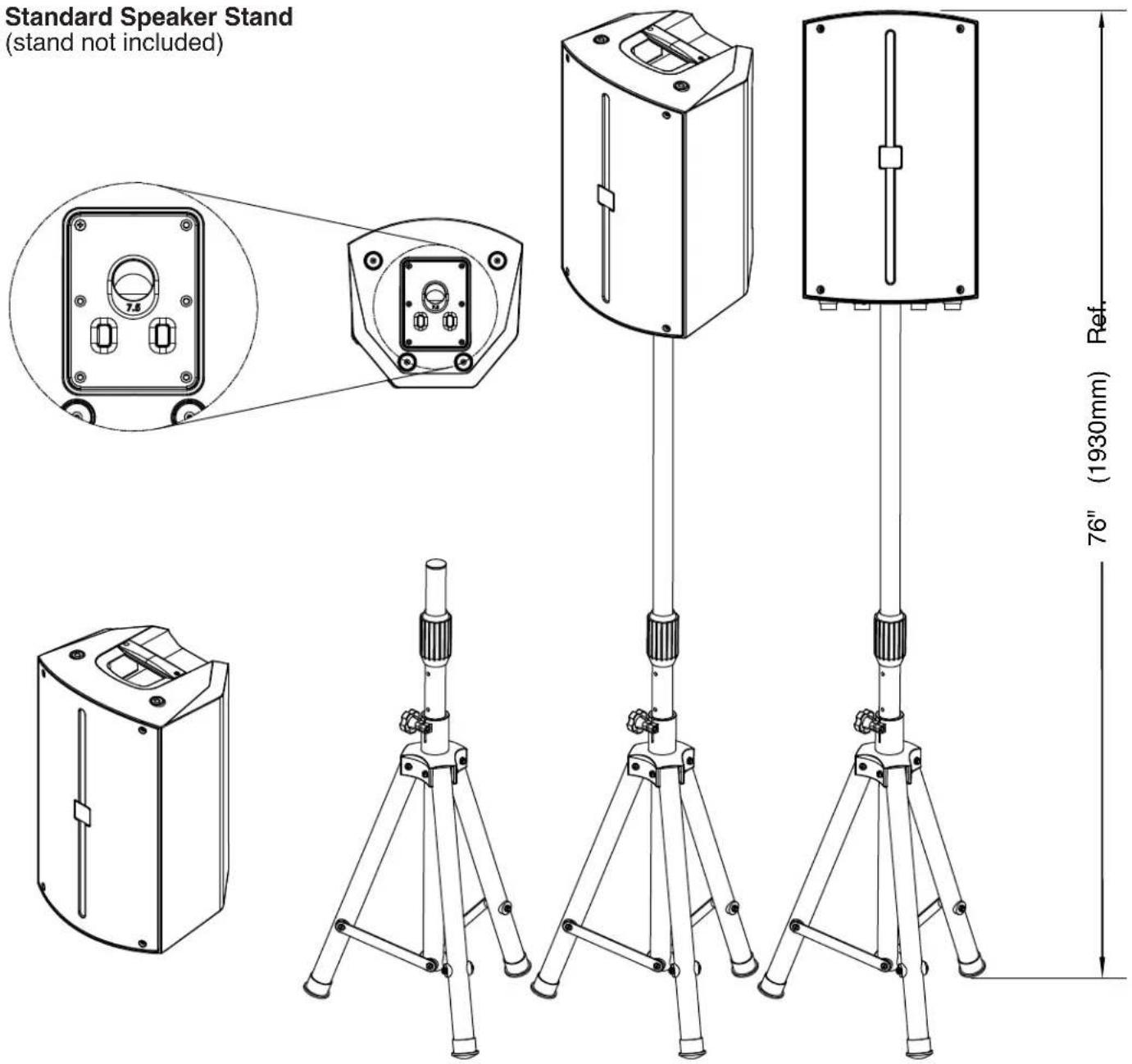 Avante Achromic A15X - STANDARD SPEAKER STAND - 1