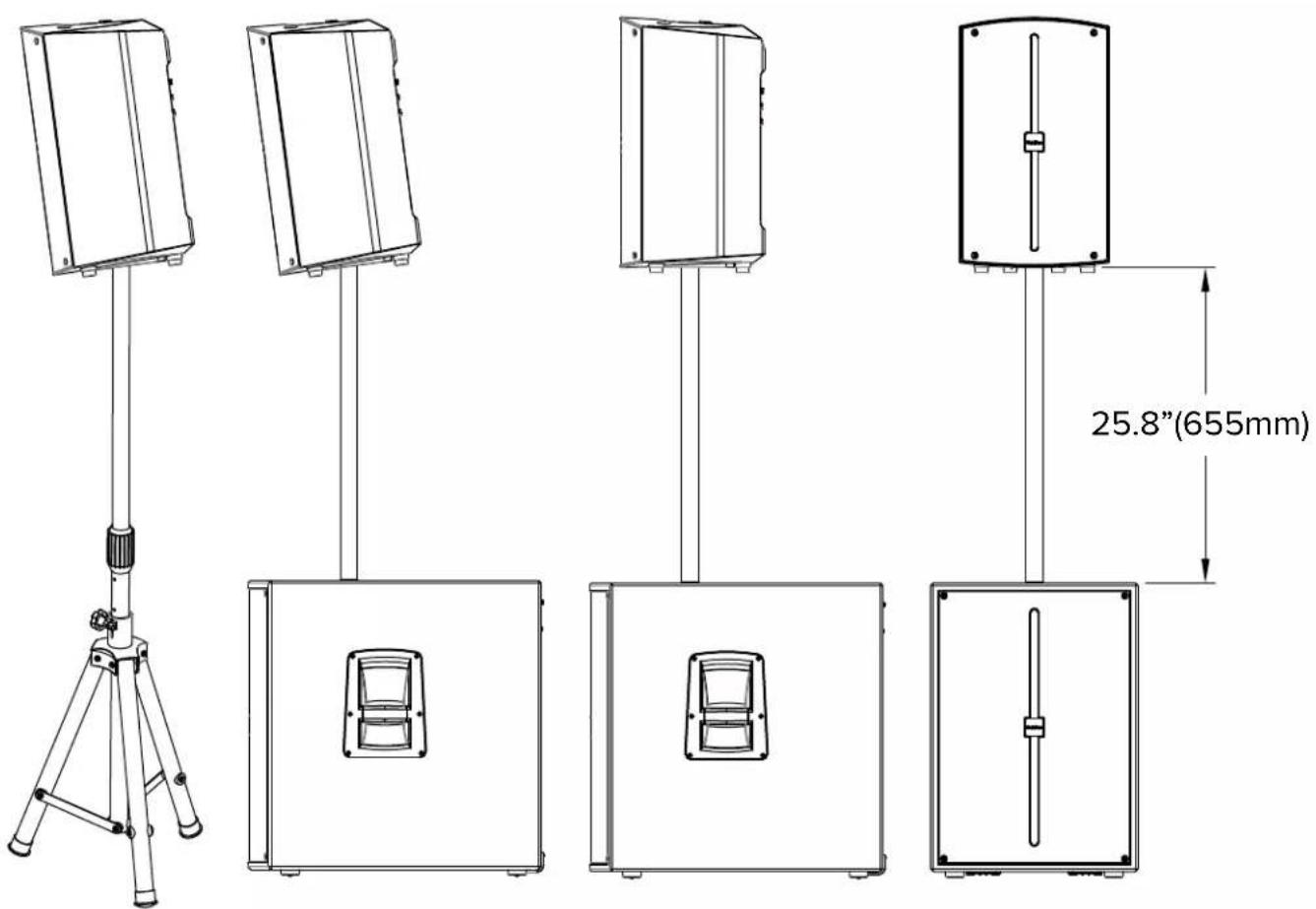 Avante Achromic A15X - Subwoofer Pole-Mounted Speakers - 1