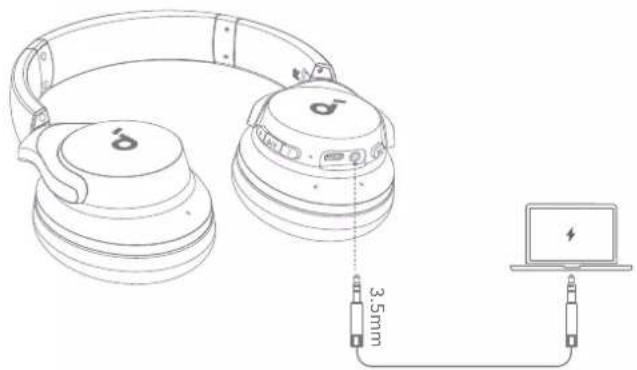 soundcore Q20i - SŁUCHANIE PRZEZ KABEL - 1