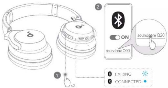 soundcore Q20i - DUBBLA ANSLUTNINGAR - 1