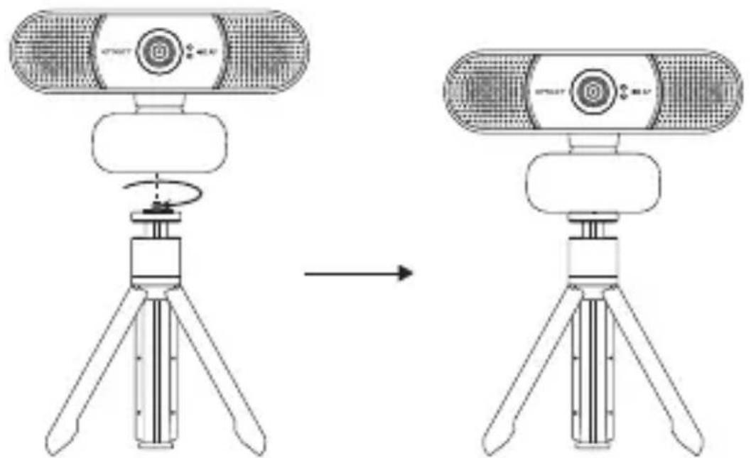 eMeet SmartCam C960 4K - 2、Installation sur un trépied - 1