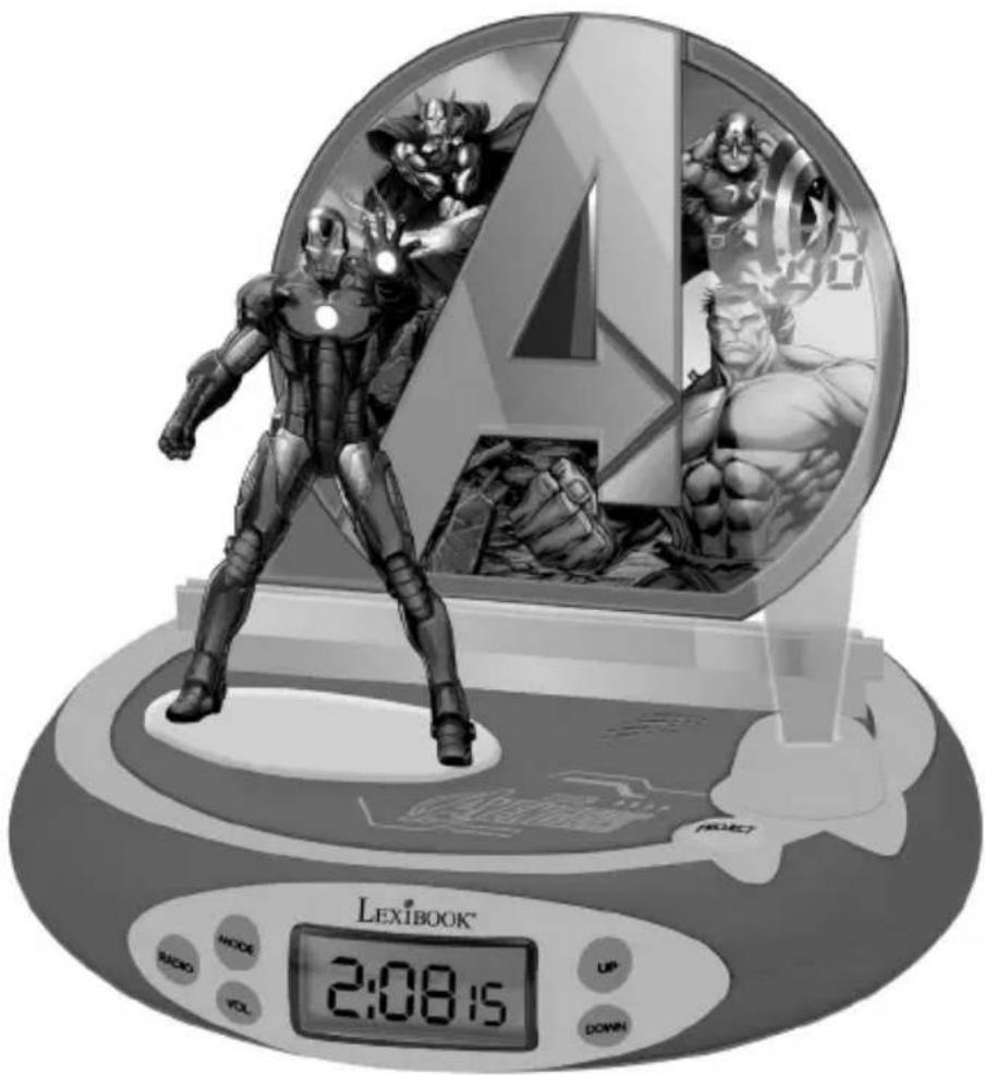 LEXIBOOK RP510AV - Radio réveil projecteur Avengers Projector Alarm Clock Radio - 1