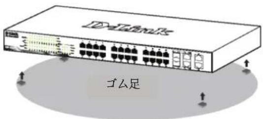 D-LINK DGS-1210-10P - 平置きおよび棚などへの設置 - 1