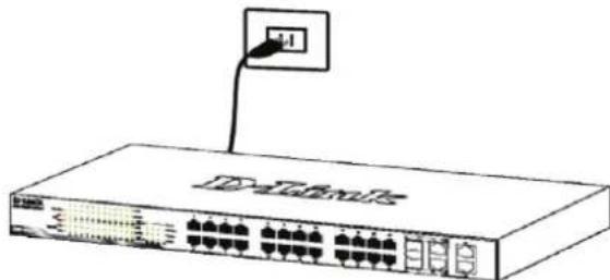 D-LINK DGS-1210-10P - Schritt 3 – An die Stromversorgung anschließen - 1