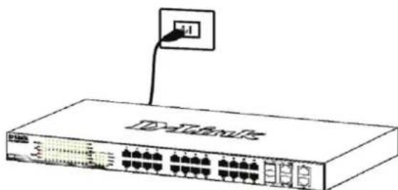 D-LINK DGS-1210-10P - Step 3 – Plugging in the AC Power Cord - 1