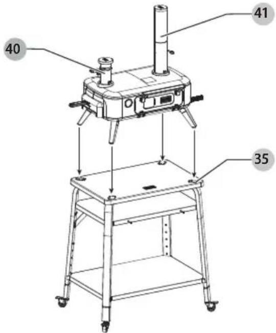 BLACK & DECKER BPZ12SS - Colocación de horno para pizza en parte superior (el horno para pizza se vende por separado) (Fig. R) - 2
