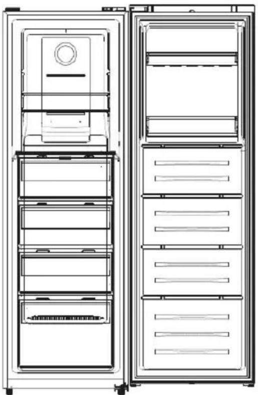 Frilec BREMEN295-NF-H-040DDI - Endroits recommandés pour stocker les aliments dans le réfrigérateur - 1