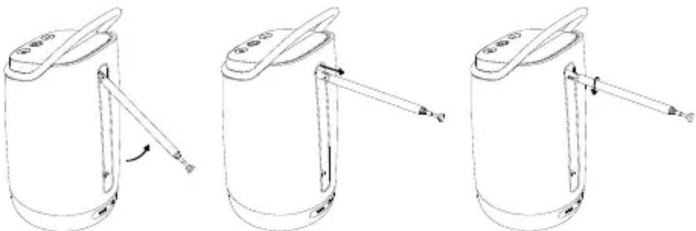 GRUNDIG Band 360 - AJUSTE / FIJACIÓN DE LA ANTENA TE- LESCÓPICA - 1
