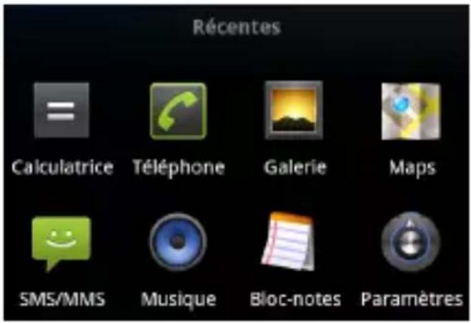 ZTE StarAddict - Ouverture des applications récemment utilisées - 1