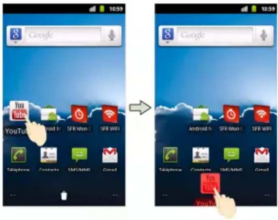 ZTE StarAddict - Suppression d'éléments de votre écran d'accueil - 1