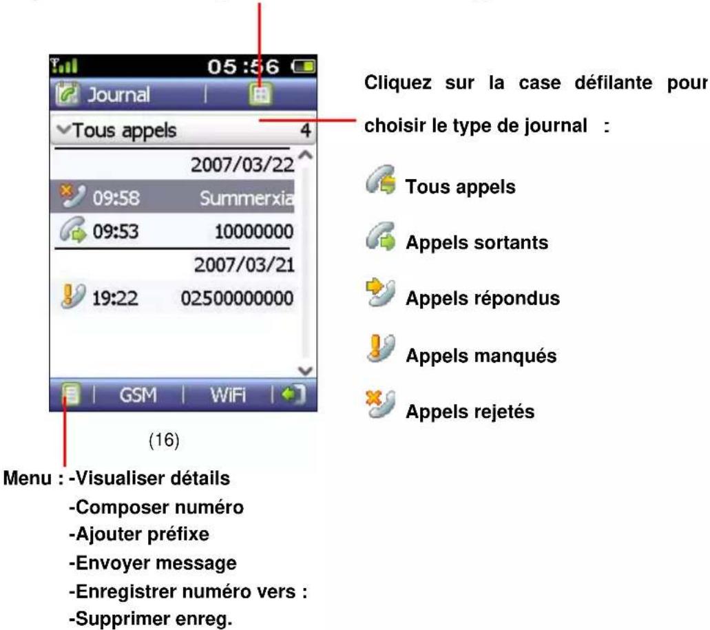 ZTE TWIN Tact - Journal des appels - 1