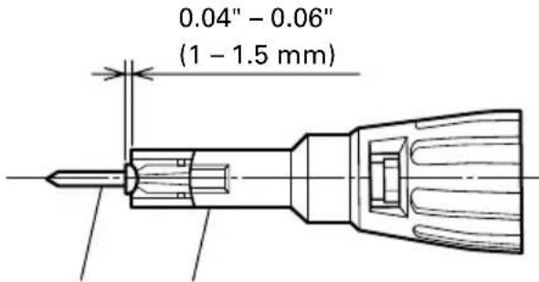 METABO W6VM - Mounting the bit - 1