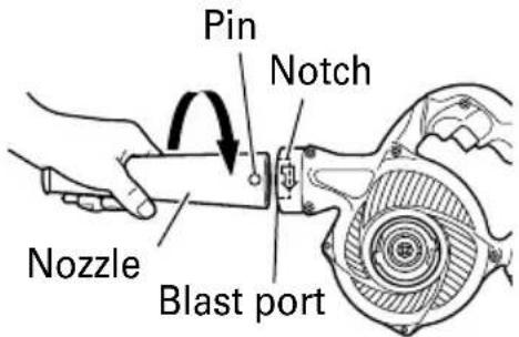 HITACHI RB18DSLP4 - MOUNTING AND DISMOUNTING THE NOZZLE - 1