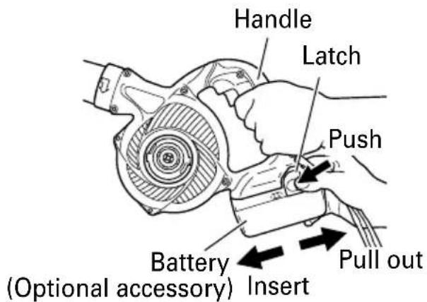 HITACHI RB18DSLP4 - REMOVAL AND INSTALLATION METHOD OF BATTERY - 1