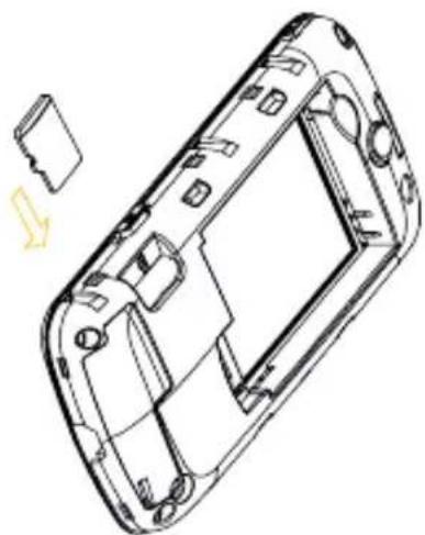 ZTE Tactile Musique - Insertion d'une carte microSD - 1
