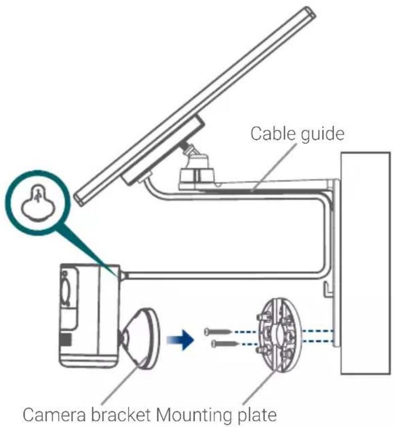 Lorex ACSOL2B - Option B - Installing the solar panel and camera together - 1