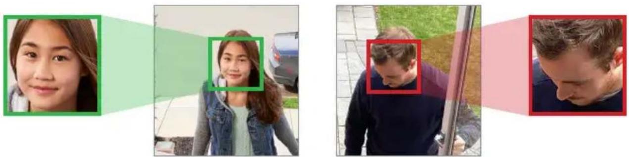 Lorex E893DD-EP - La détection des visages de haute précision par rapport à la détection des visages de faible précision - 1