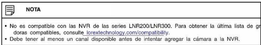 Lorex LNZ44P4 - Cómo agregar la cámara PTZ a las NVR de las series LNR/NR - 1