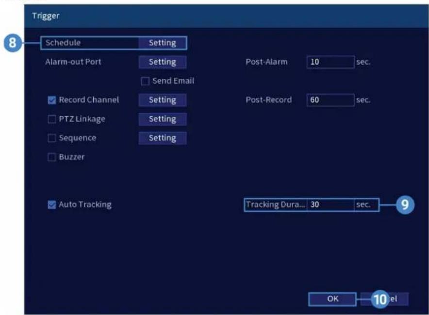 Lorex LNZ81P25 - To configure auto tracking: - 3