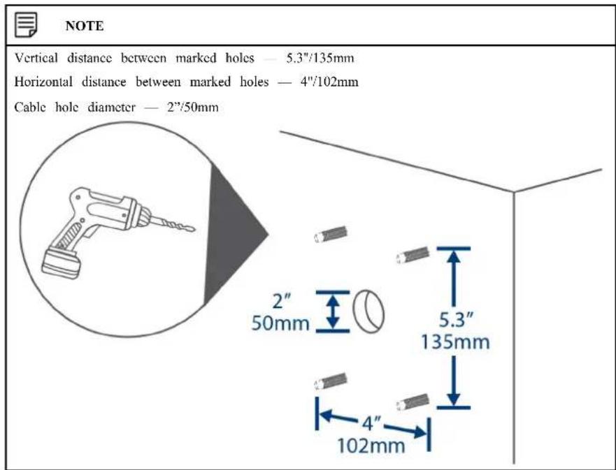 Lorex LNZ81P25 - To install the camera on a wall: - 2