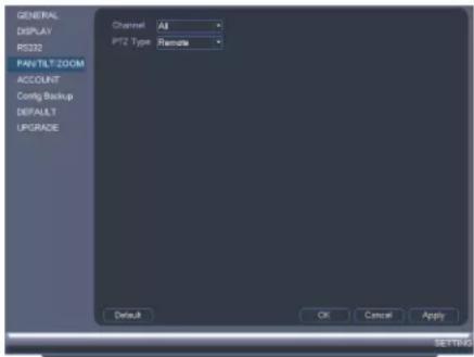 Lorex LNZ44P4B - Click >SETTING>PAN/TILT/ZOOM. - 1