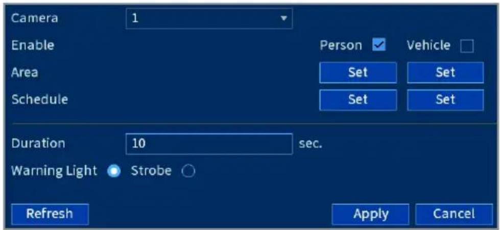 Lorex E893DDP - Automatic deterrence settings - 1
