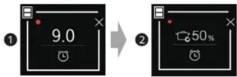 LG CBIS3618BE - Appuyez longuement (plus de trois secondes) sur la zone du niveau de puissance pour afficher l'indice de chauffage de l'accessoire de cuisson. - 1
