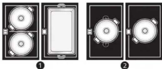 LG CBIS3618BE - Positionnement des accessoires de cuisson dans les zones de cuisson flexibles - 1