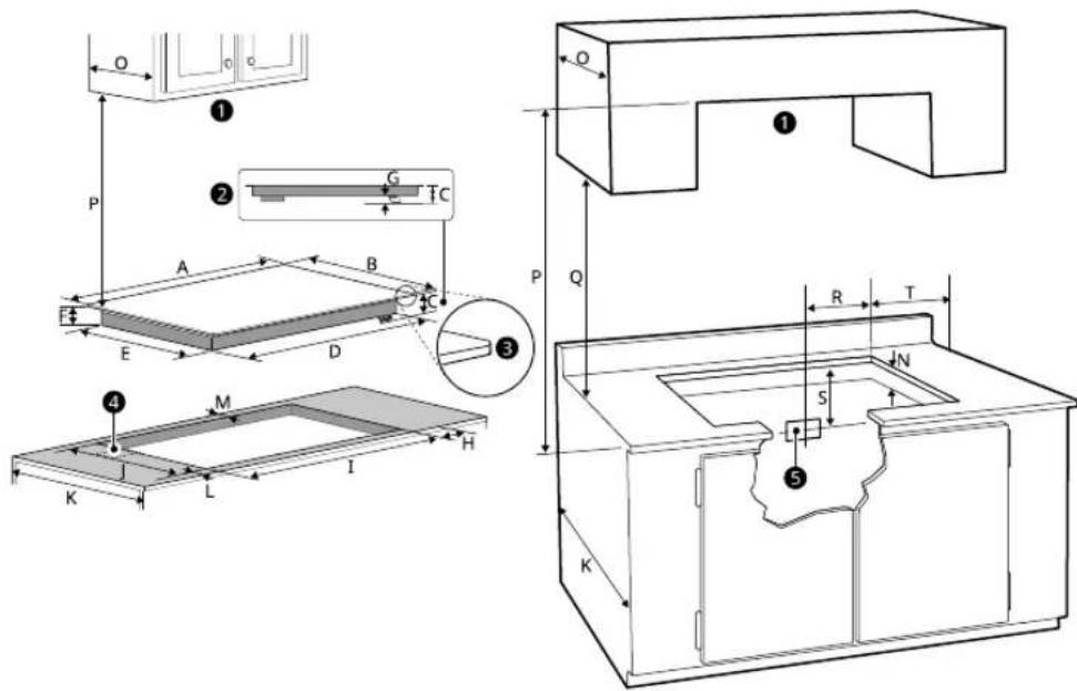 LG CBIH3013BE - Dimensions and Clearances - 1