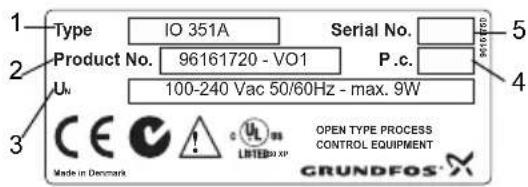 Grundfos IO 351 - Identificare - 1
