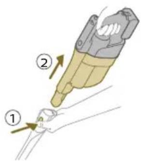 PHILIPS AquaTrio Cordless XW9385 - Using the long crevice tool - 3